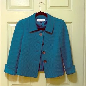 Emerald green petite Tahari blazer